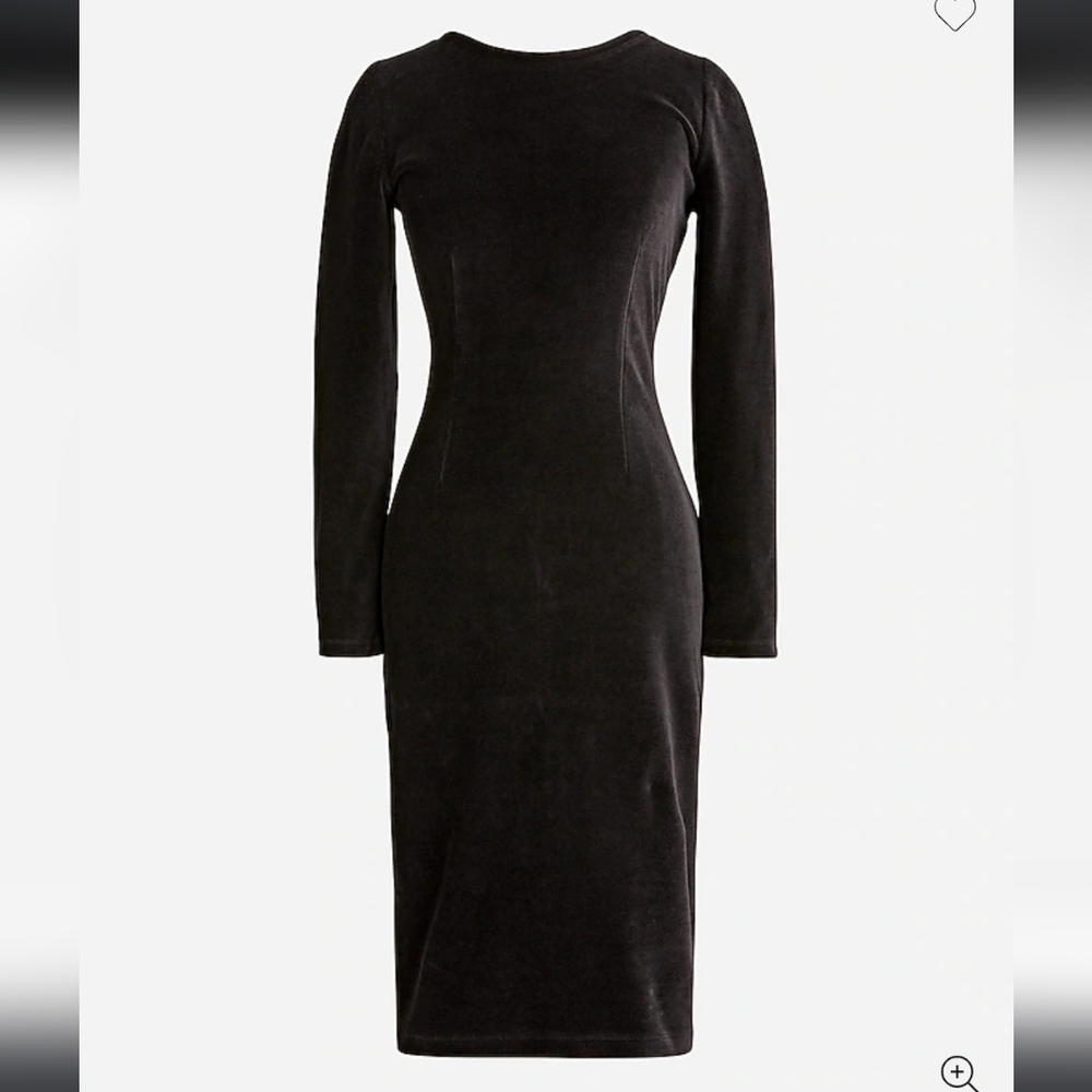 J CREW ITALIAN BLACK VELVET HATHAWAY DRESS MARIO BELLUCCI SZ 6 SCOOPBACK SHEATH - Picture 2 of 6